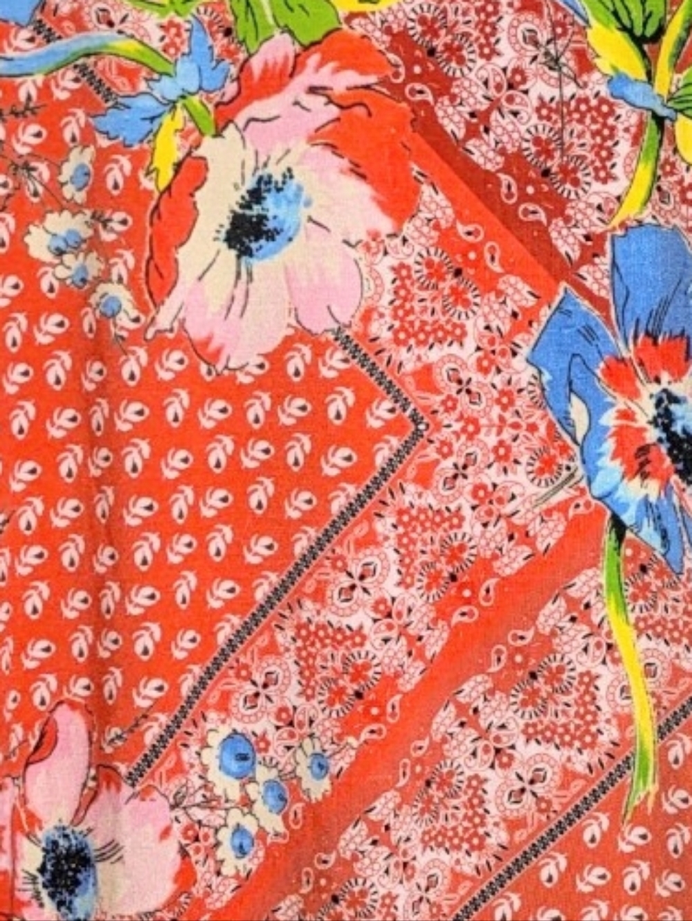 Johnny Was Martha Swing Tank Floral Patchwork Bamboo Blend Sleeveless Small F389 - Picture 8 of 11